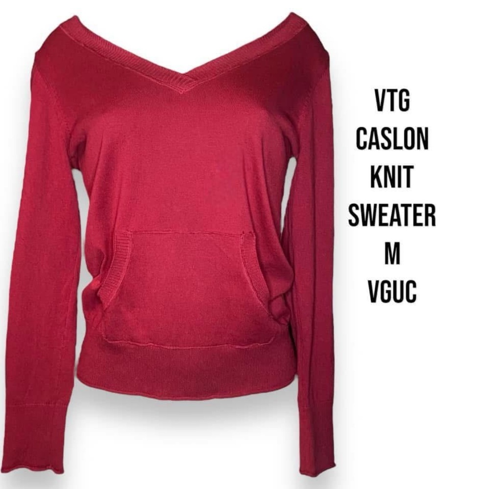 Y2K Caslon Women's Red Knit Sweater